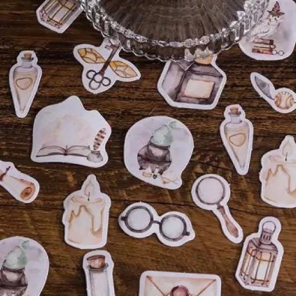 Vintage Magic School, Potions, Wands & More, 45 Deco Stickers - Picture 3 of 10